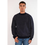 Hést Men BENNY Roundneck Heavy Knitwear Tops 4002 Navy Blazer