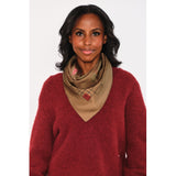 HÉST AS ELIZA Silk Scarf Large Woven Accessories Hats/Scarves/Gloves 6002 Dark Earth