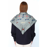 HÉST AS ELIZA Silk Scarf Large Woven Accessories Hats/Scarves/Gloves 7003Titanium