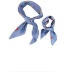HÉST AS ELIZA Silk Scarf Small Woven Accessories Hats/Scarves/Gloves 4008 Nightshadow Blue