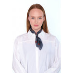 HÉST AS ELIZA Silk Scarf Small Woven Accessories Hats/Scarves/Gloves 4008 Nightshadow Blue