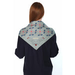 HÉST AS ELIZA Silk Scarf Small Woven Accessories Hats/Scarves/Gloves 7003Titanium