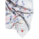 HÉST AS ELIZA Silk Scarf Small Woven Accessories Hats/Scarves/Gloves 7003Titanium