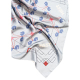 HÉST AS ELIZA Silk Scarf Small Woven Accessories Hats/Scarves/Gloves 7003Titanium