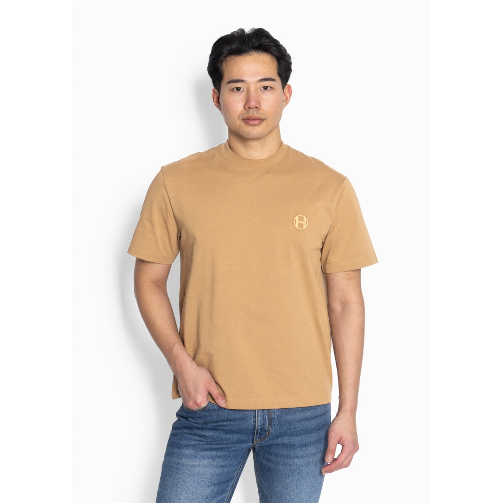 Hést Men ELMO T-Shirt Jersey T-Shirts/Tops 6505 Beige Travertine