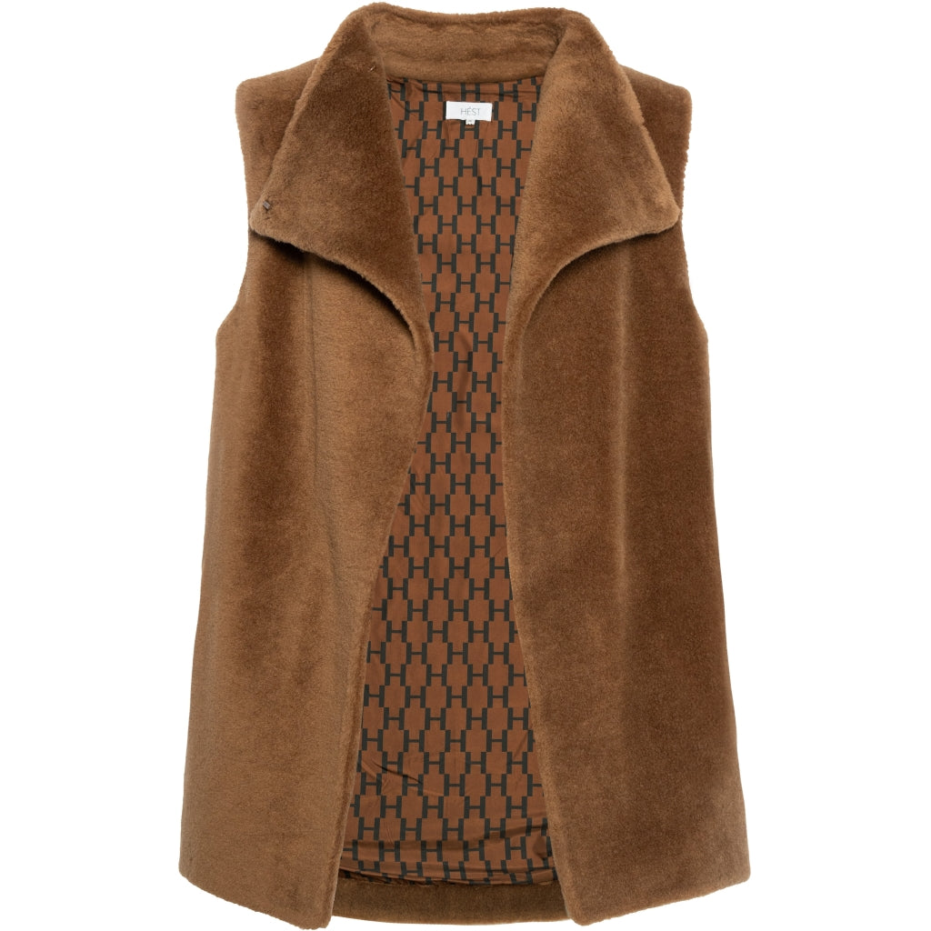 HÉST AS EMBLA VEST Leather Jackets 6004Brown