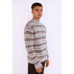 Hést Men ESBEN Isle Knit Heavy Knitwear Tops 7001 Grey Melange