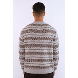 Hést Men ESBEN Isle Knit Heavy Knitwear Tops 7001 Grey Melange
