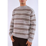 Hést Men ESBEN Isle Knit Heavy Knitwear Tops 7001 Grey Melange