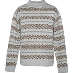 Hést Men ESBEN Isle Knit Heavy Knitwear Tops 7001 Grey Melange