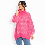 HÉST AS FAM Long Sweater Heavy Knitwear Tops 2505 Chateau Rose