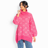 HÉST AS FAM Long Sweater Heavy Knitwear Tops 2505 Chateau Rose
