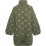 HÉST AS FAM Long Sweater Heavy Knitwear Tops 3000 Winter Moss