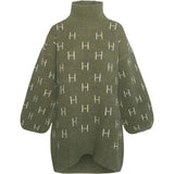 HÉST AS FAM Long Sweater Heavy Knitwear Tops 3000 Winter Moss