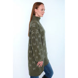HÉST AS FAM Long Sweater Heavy Knitwear Tops 3000 Winter Moss