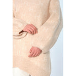 HÉST AS FAM Long Sweater Heavy Knitwear Tops 6514 Light Beige Melange
