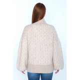 HÉST AS FAM New Pattern Heavy Knitwear Tops 6514 Light Beige Melange
