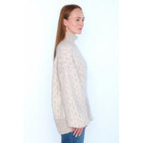 HÉST AS FAM New Pattern Heavy Knitwear Tops 6514 Light Beige Melange