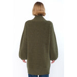 HÉST AS FAM Patch Long Sweater Heavy Knitwear Tops 3000 Winter Moss