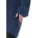 HÉST AS FAM Patch Long Sweater Heavy Knitwear Tops 4007True Navy