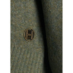 HÉST AS FAM Patch Short Sweater Heavy Knitwear Tops 3000 Winter Moss
