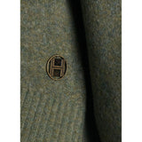 HÉST AS FAM Patch Short Sweater Heavy Knitwear Tops 3000 Winter Moss