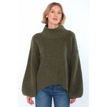 HÉST AS FAM Patch Short Sweater Heavy Knitwear Tops 3000 Winter Moss