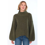 HÉST AS FAM Patch Short Sweater Heavy Knitwear Tops 3000 Winter Moss
