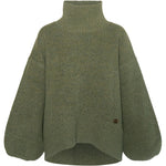 HÉST AS FAM Patch Short Sweater Heavy Knitwear Tops 3000 Winter Moss