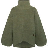 HÉST AS FAM Patch Short Sweater Heavy Knitwear Tops 3000 Winter Moss
