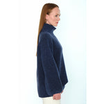 HÉST AS FAM Patch Short Sweater Heavy Knitwear Tops 4007True Navy