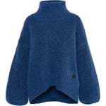 HÉST AS FAM Patch Short Sweater Heavy Knitwear Tops 4007True Navy