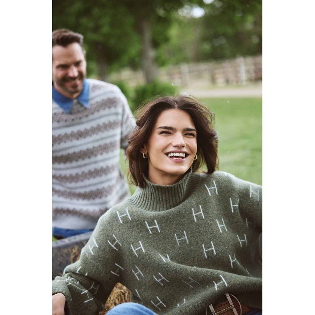HÉST AS FAM Short Sweater Heavy Knitwear Tops 3000 Winter Moss