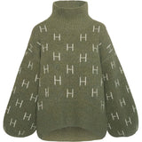 HÉST AS FAM Short Sweater Heavy Knitwear Tops 3000 Winter Moss