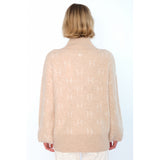 HÉST AS FAM Short Sweater Heavy Knitwear Tops 6514 Light Beige Melange