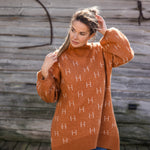HÉST AS FAM Sweater Long Heavy Knitwear Tops 476 Leather brown