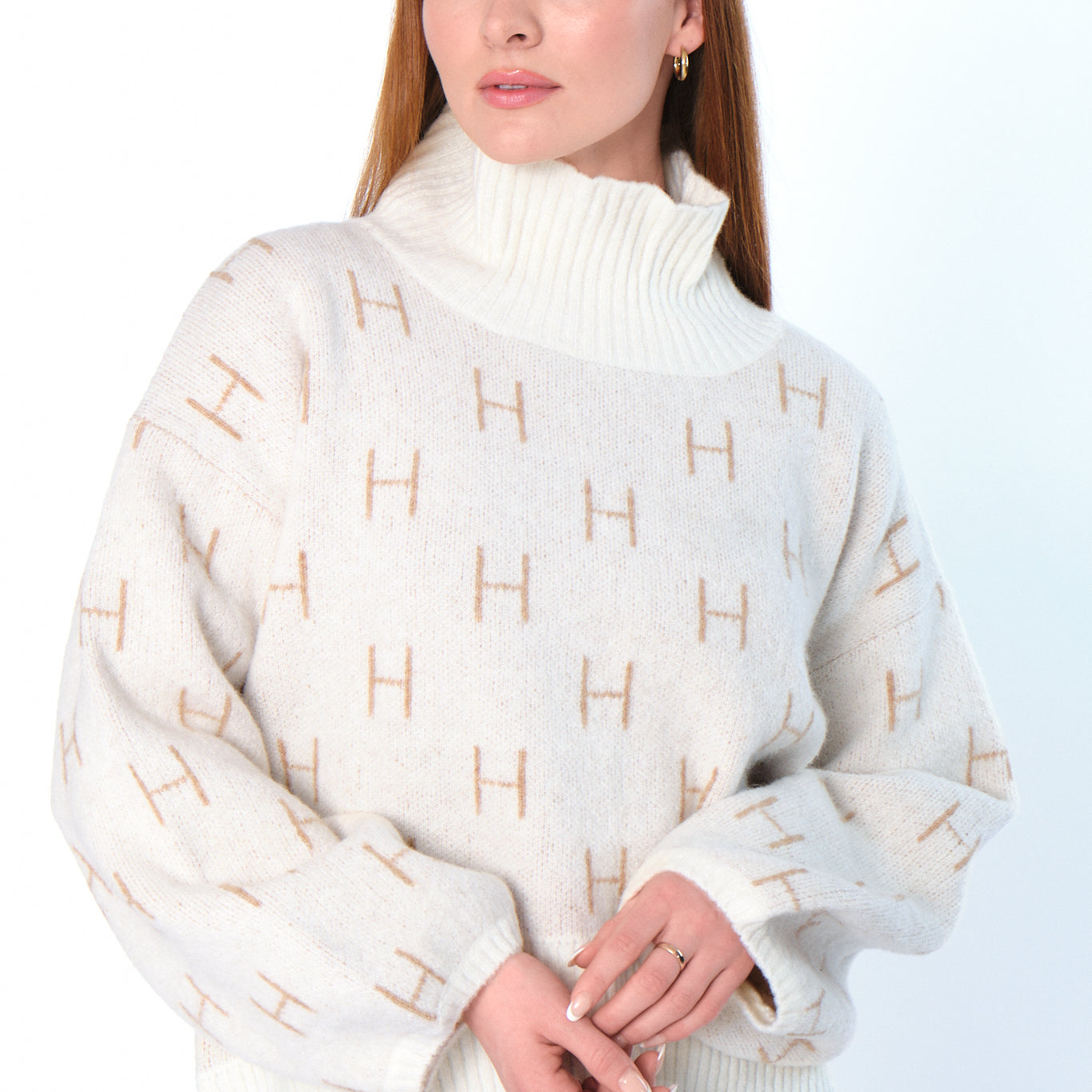 HÉST AS FAM Sweater Short Heavy Knitwear Tops 000 White