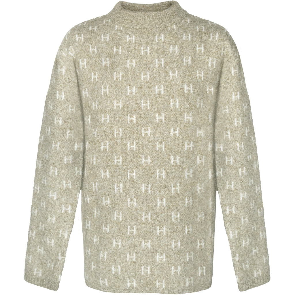 Hést Men FRANK Knitted Sweater Heavy Knitwear Tops 3001 Eucalyptus