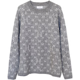 Hést Men FRANK Knitted Sweater Heavy Knitwear Tops 7001 Grey Melange
