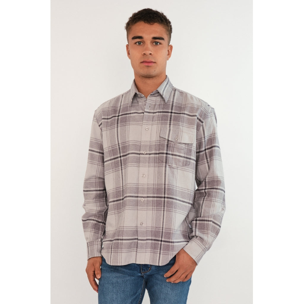 Hést Men FRANS Shirt Woven Blouse/Top/Shirt 9601Grey Check