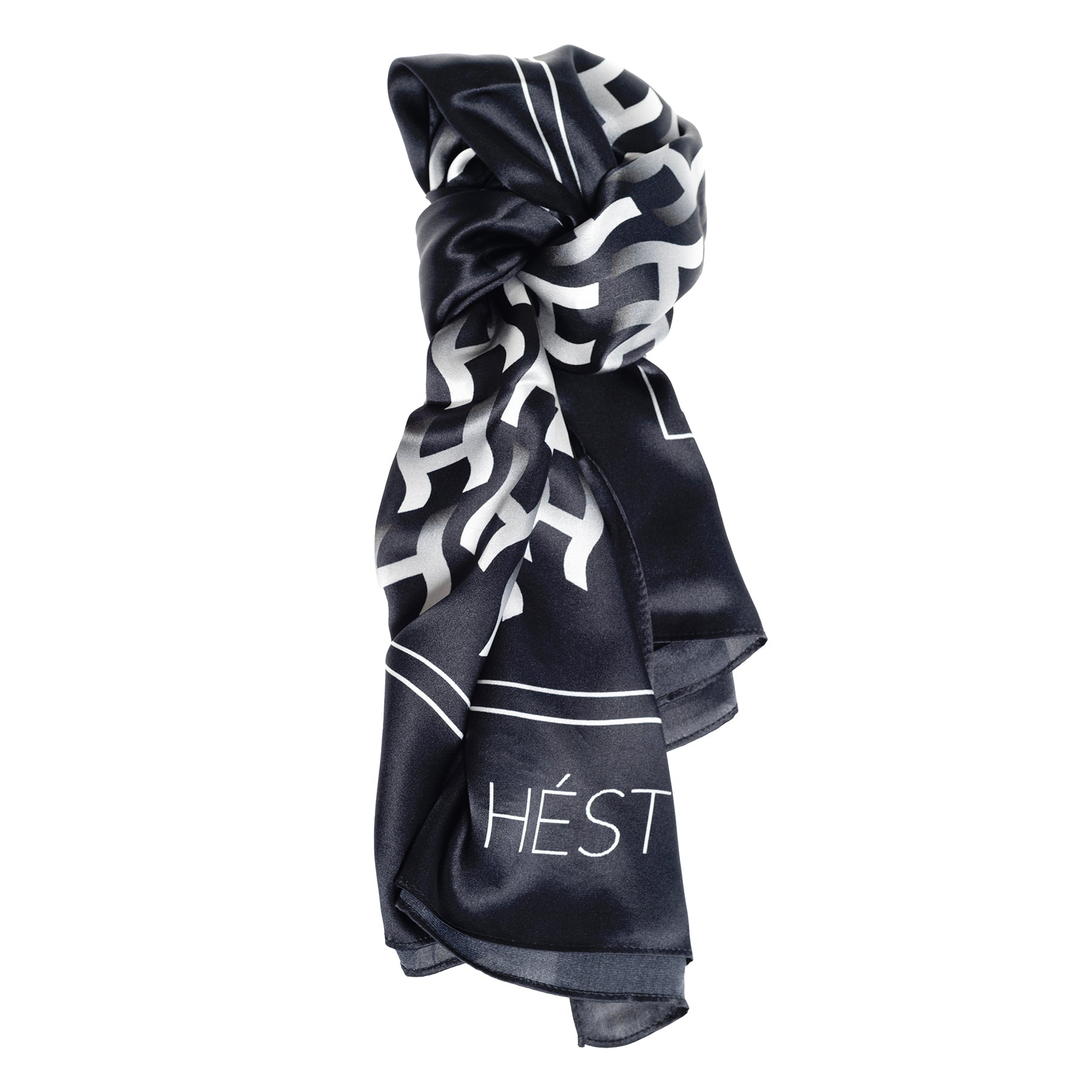 HÉST AS FRØYA Silk Scarf Large Accessories Hats/Scarves/Socks 999 Black