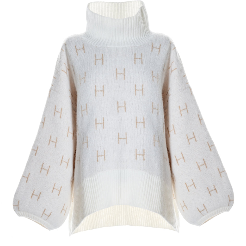 HÉST AS Fam Sweater Short Heavy Knitwear Tops 000 White