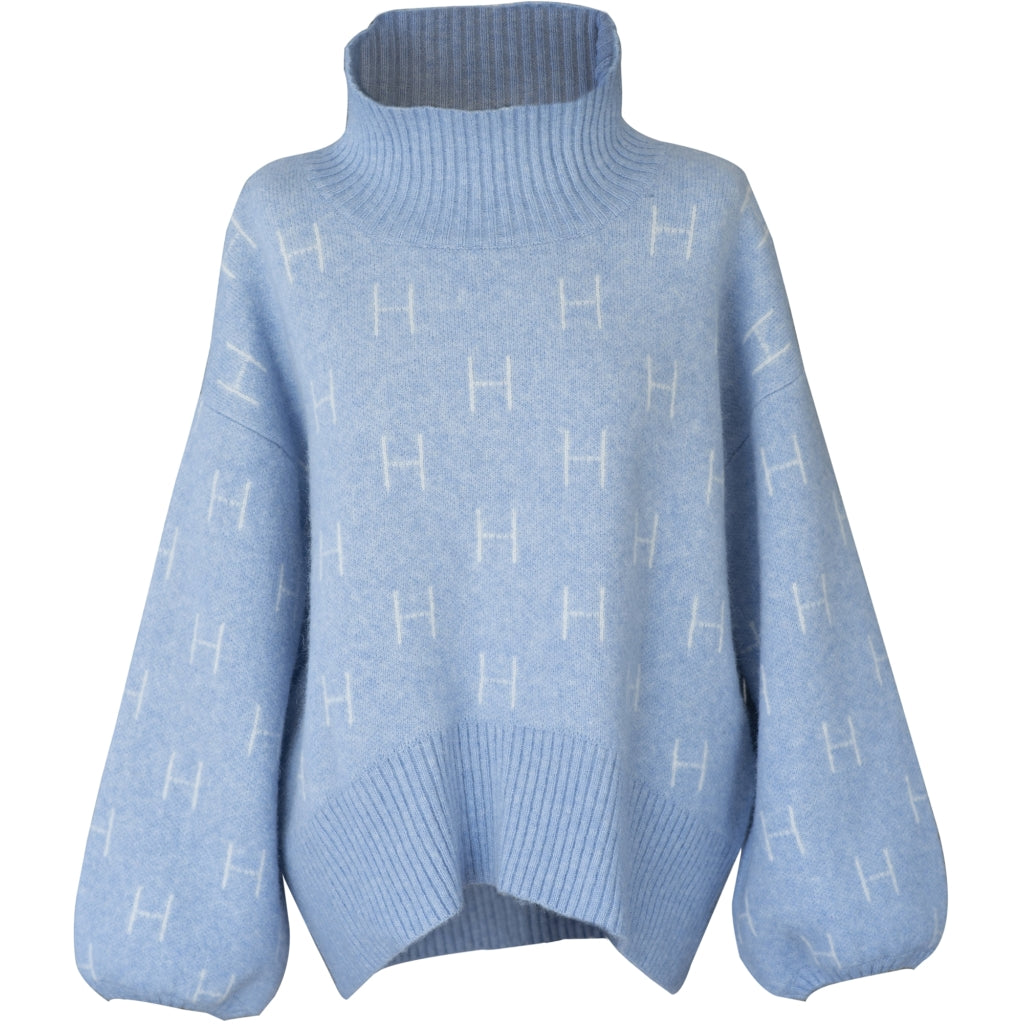 HÉST AS Fam Sweater Short Heavy Knitwear Tops 277 Light Blue