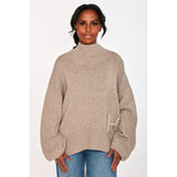 HÉST AS GIANNA Sweater Knitted top 6513 Light Brown Melange