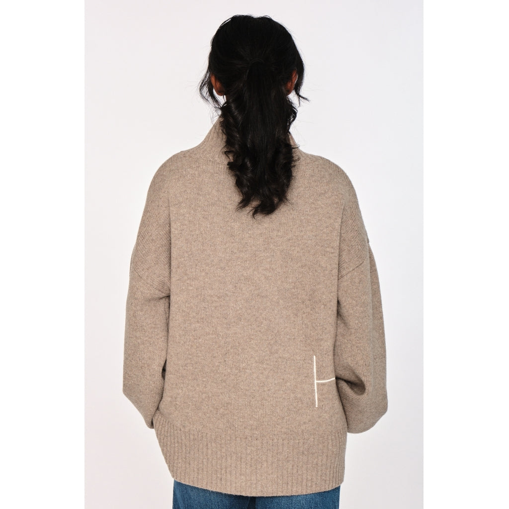 HÉST AS GIANNA Sweater Knitted top 6513 Light Brown Melange