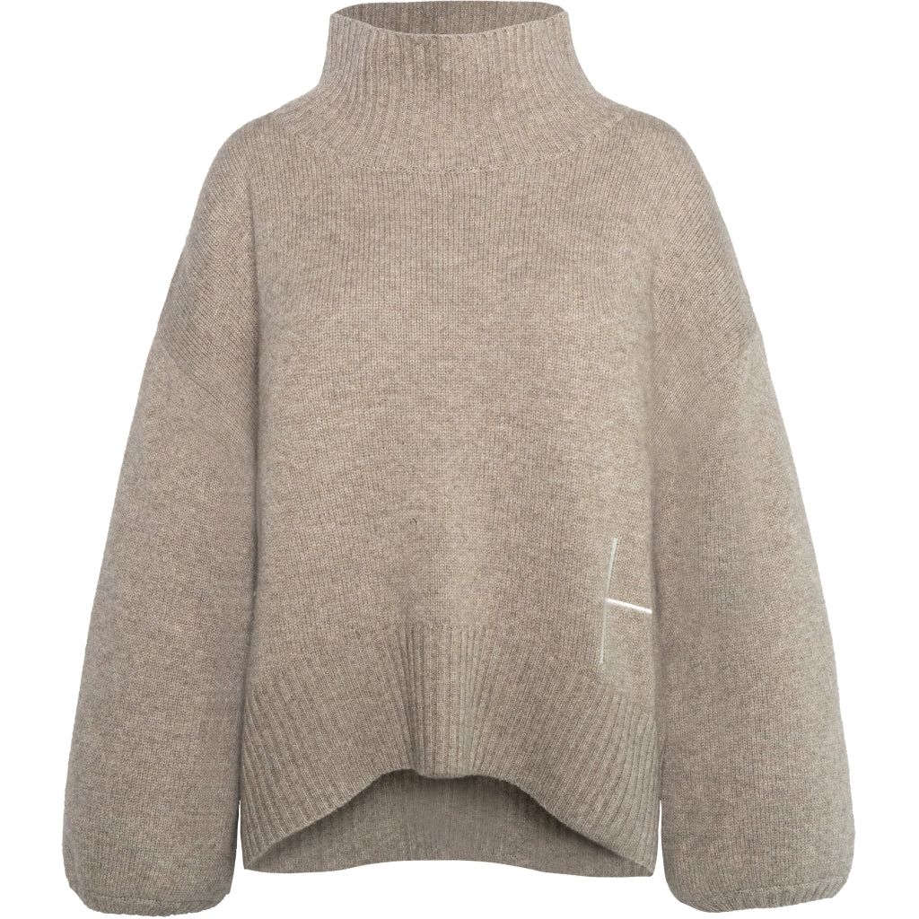 HÉST AS GIANNA Sweater Knitted top 6513 Light Brown Melange