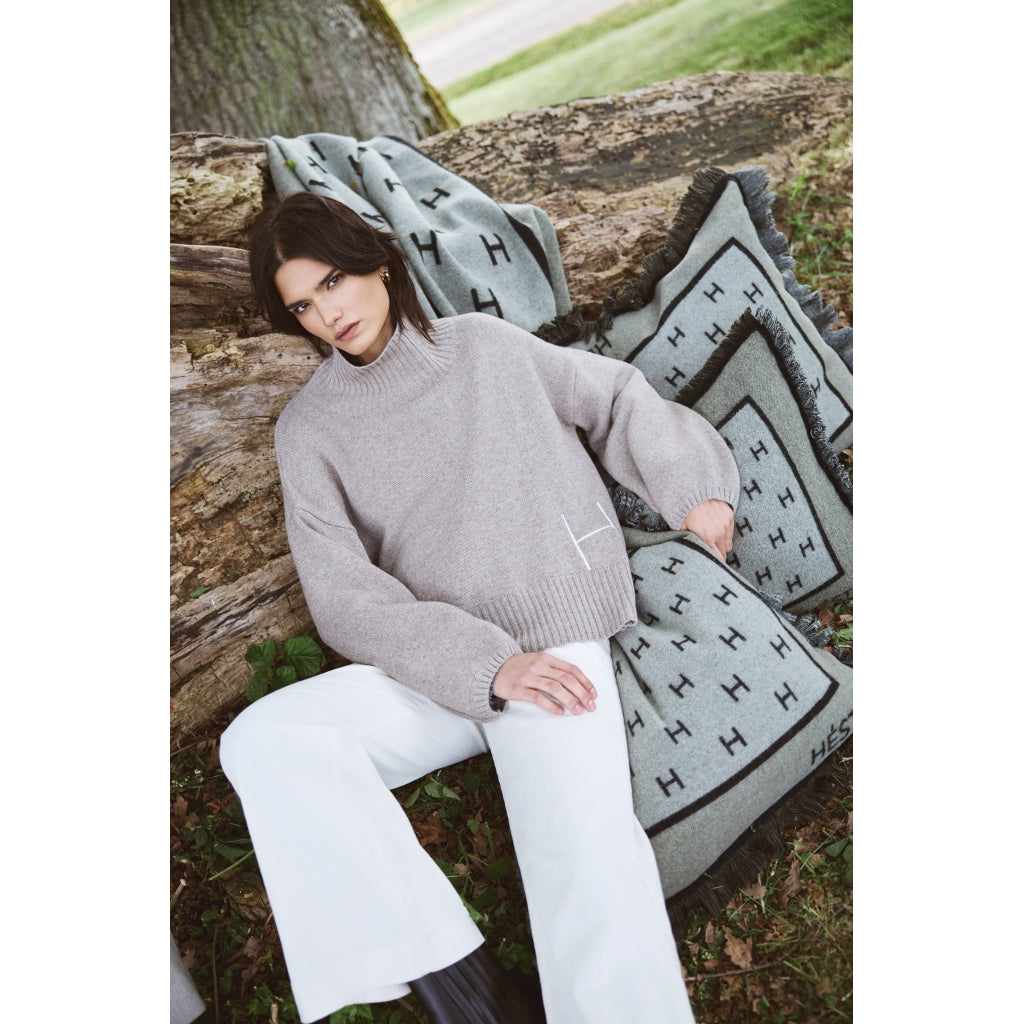 HÉST AS GIANNA Sweater Knitted top 6513 Light Brown Melange