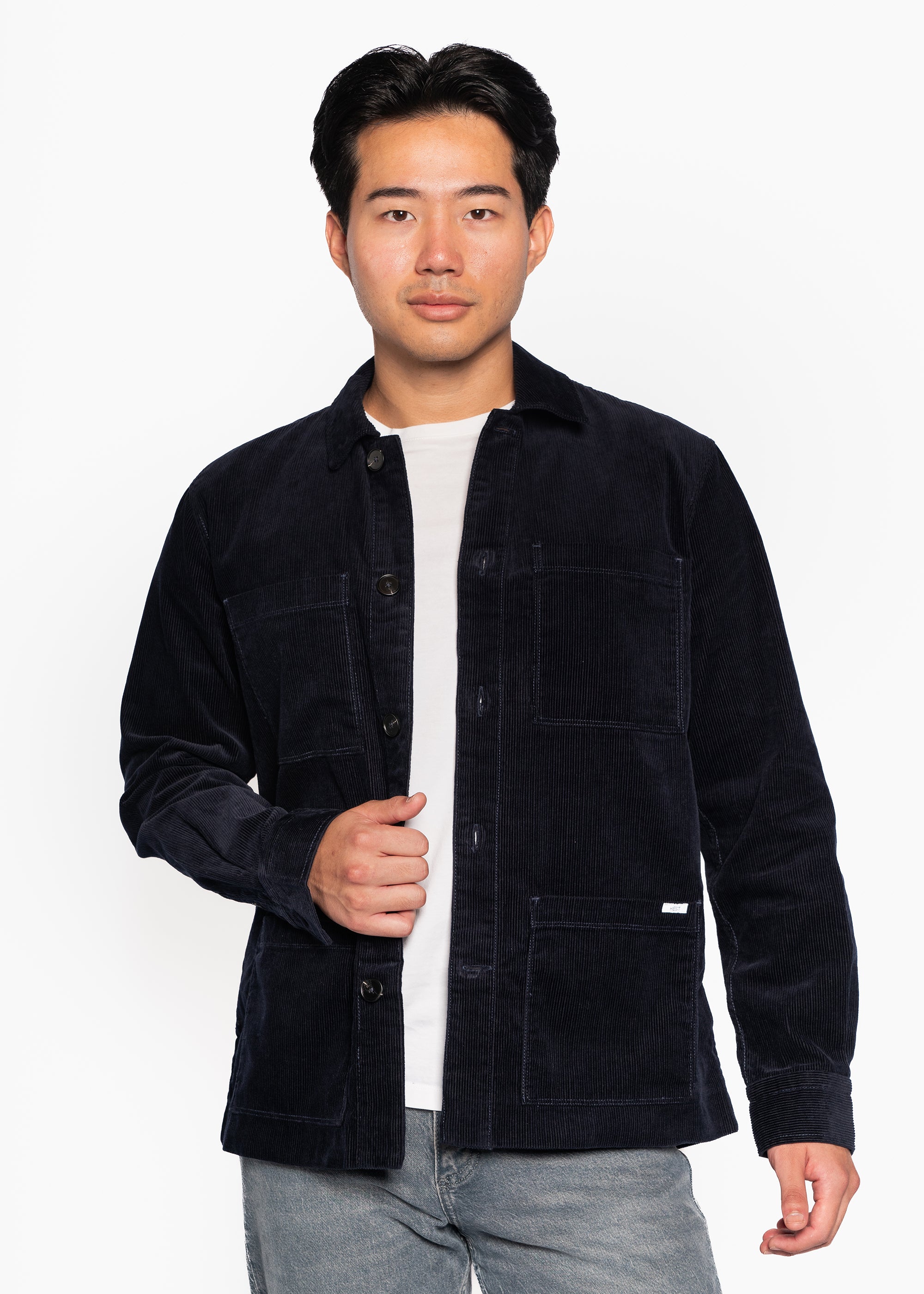 Hést Men HENNING Corduroy Overshirt Outerwear/Vest/Bodywarmer 289 Navy