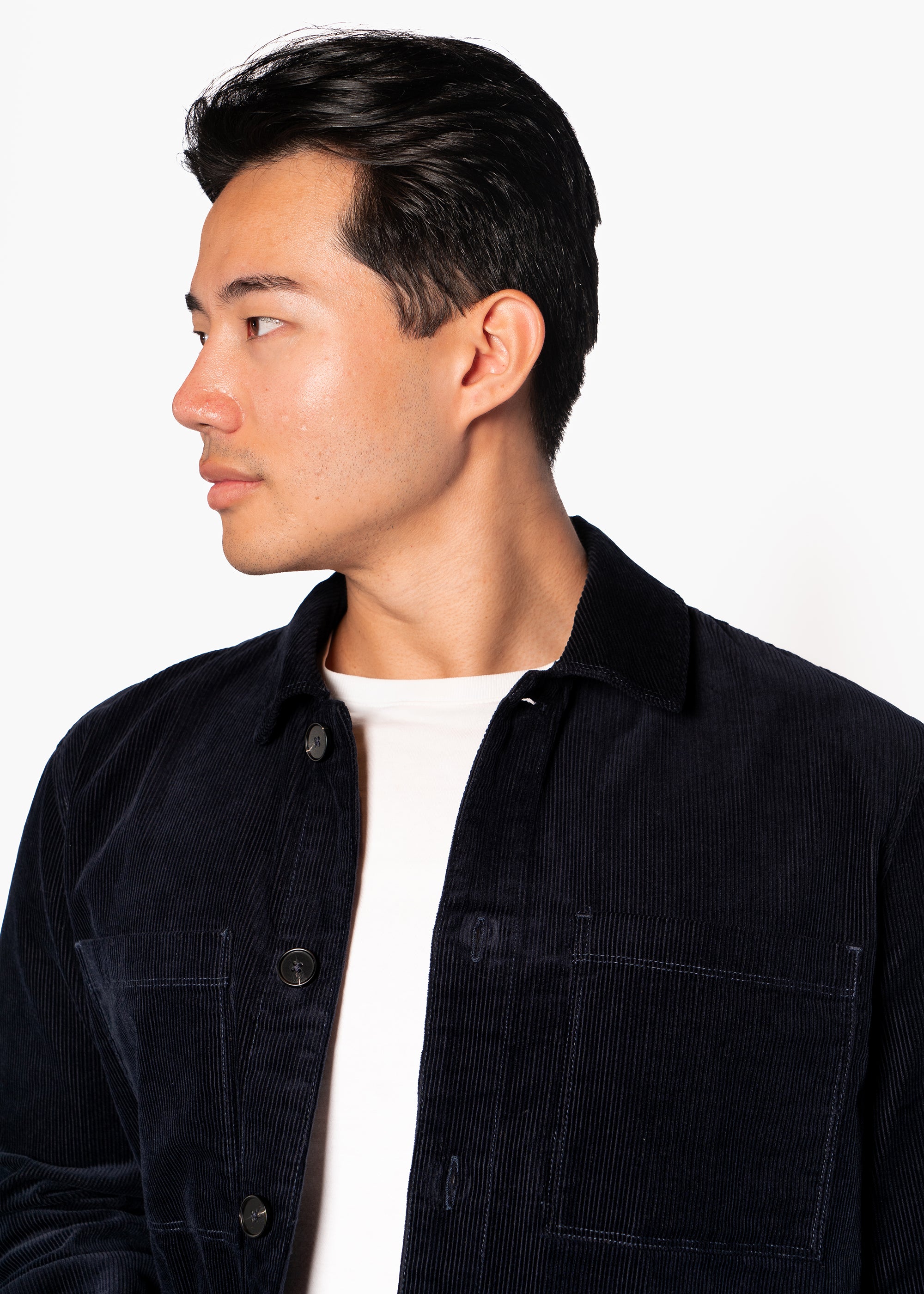 Hést Men HENNING Corduroy Overshirt Outerwear/Vest/Bodywarmer 289 Navy