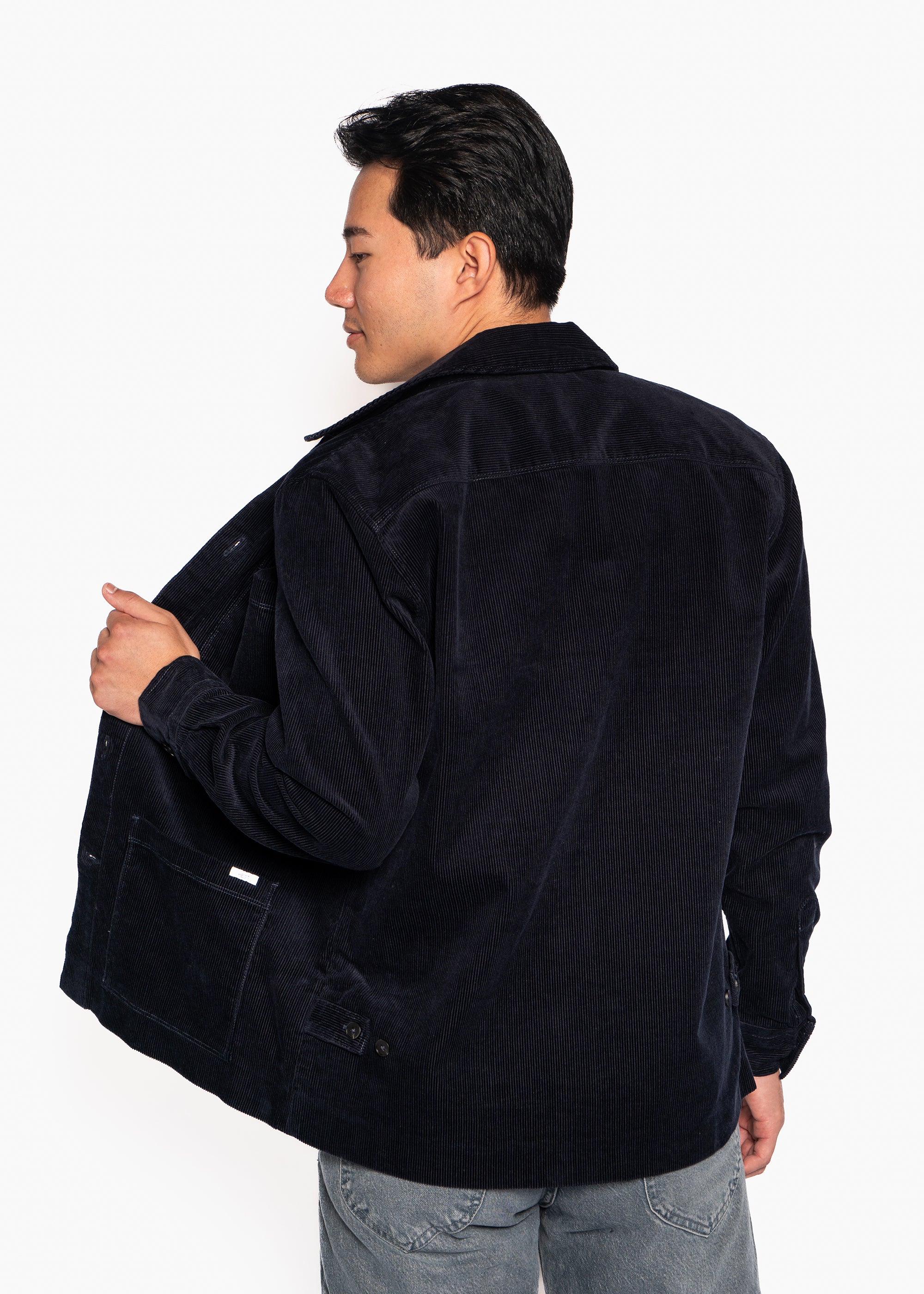 Hést Men HENNING Corduroy Overshirt Outerwear/Vest/Bodywarmer 289 Navy